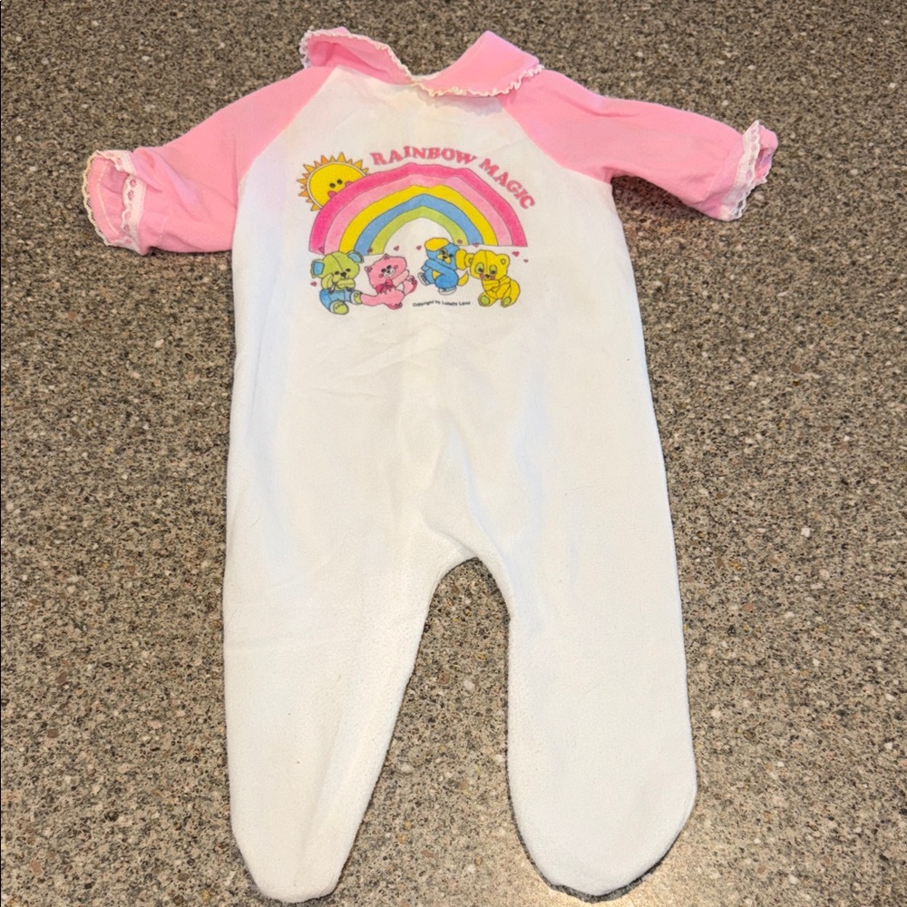 Vintage Lullaby Land Rainbow Kids Footie Pajamas